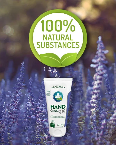 Vista 2 de Annabis HANDCANN Q10 Crema de manos orgánica con cáñamo y coenzima Q10 – Crema rejuvenecedora para manos, uñas y cutículas para pieles sensibles