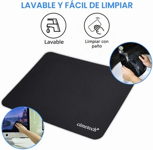 Vista 4 de cimetech Alfombrilla de mouse con borde cosido, resistente al agua, alfombrilla de mouse texturizada de alta calidad, base de goma antideslizante