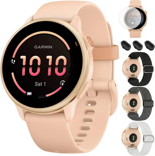 Vista 16 de Garmin 010-02985-00 VIVOACTIVE 6 Reloj inteligente para salud y fitness con GPS, color negro con banda de silicona, paquete con 2 años de protección