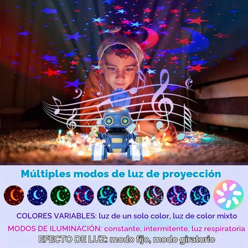 Vista 2 de Aikmi Robot Toys para niños de 4 a 12 años, robot RC con proyector de luz nocturna, gesto