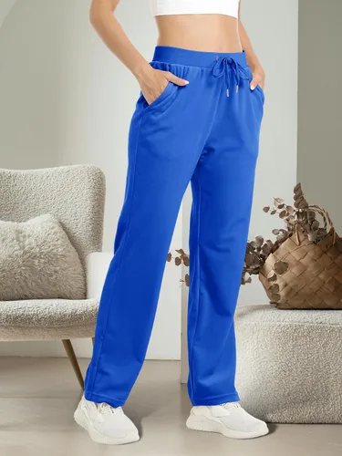 Vista 5 de TACVASEN Pantalones deportivos casuales para mujer, pantalones deportivos de terciopelo de vellón para correr, entrenamiento, descanso, pantalones