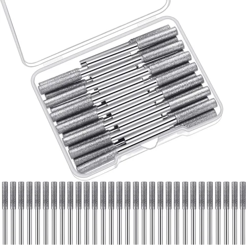 Vista 7 de Honoson 30 piezas de afilador de motosierra con broca de titanio de alta dureza a granel con una caja de almacenamiento, kit de ruedas de afilado
