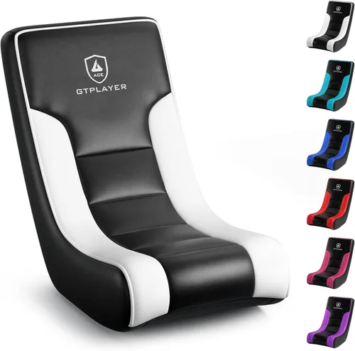 Vista 21 de GTPLAYER Silla mecedora de suelo para juegos – Sillas de juego rodantes con limitador de ángulo, asiento de suelo oscilante para jugadores, compacta