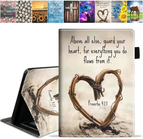 Vista 15 de Funda para tableta Amazon Fire Max 11 (11 pulgadas, 13ª generación, versión 2023), funda de piel sintética con ranura para tarjeta y apagado Retro