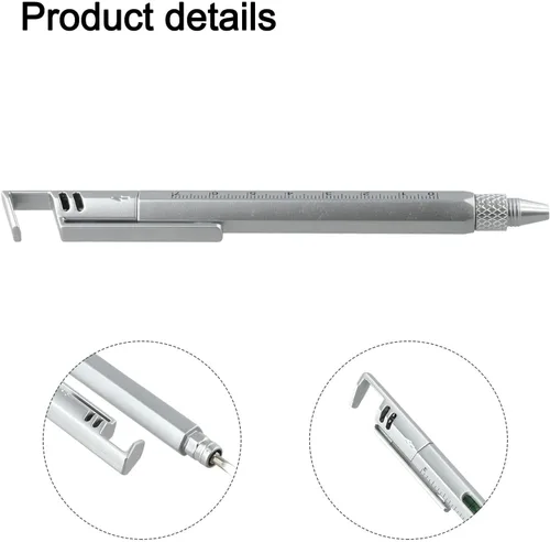 Vista 6 de Plastic Rollerball Pen 140mm Dual Scale Measurement(black)