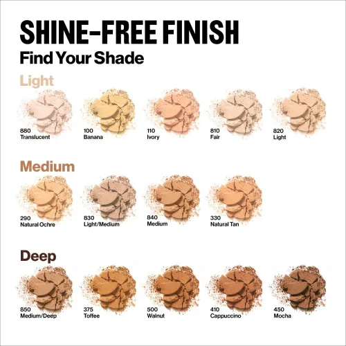 Vista 6 de Revlon ColorStay - Maquillaje facial en polvo prensado, duradero, sin fragancia, no comedogénico, 375 caramelo, 0.3 onzas 375 Toffee