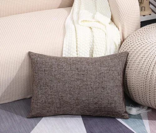 Vista 45 de TangDepot Funda de cojín de lino sintético con forro pesado, funda de almohada, fundas de almohada decorativas, para interiores y exteriores, funda