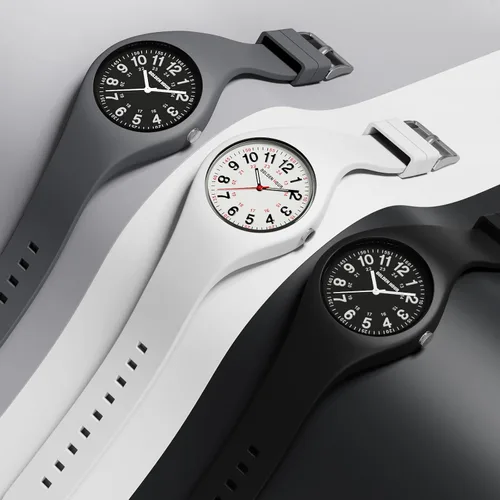 Vista 7 de GOLDEN HOUR Relojes deportivos impermeables analógicos unisex para enfermeras, profesionales médicos, estudiantes, esfera militar brillante y fácil