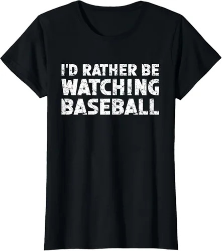 Vista 45 de Camiseta de béisbol I'd Rather Be Watching