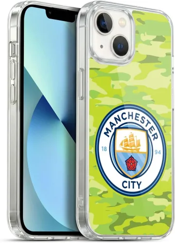 Vista 75 de Head Case Designs Funda de gel con licencia oficial del Manchester City Man City FC Blue Moon Badge Camou [protección de grado militar] compatible