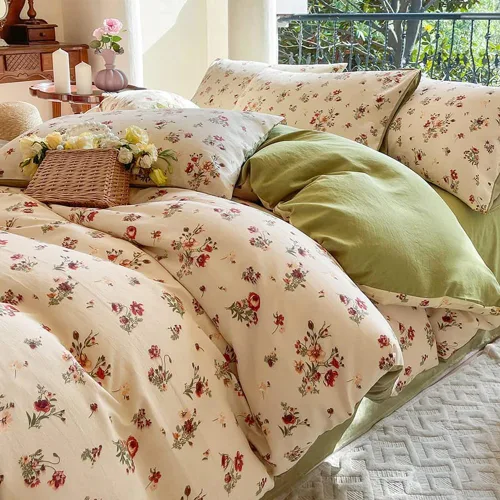 Vista 10 de Omelas - Juego de funda de edredón bohemio tamaño Queen, ropa de cama floral boho colorida, edredón súper suave de microfibra, funda de edredón