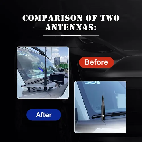 Vista 4 de Pack-1 - Antena tipo bala para automóvil, poste de antena de calavera de 5.4 pulgadas para GM Chevy Silverado 1500 2500 3500 HD Avalanche GMC Sierra