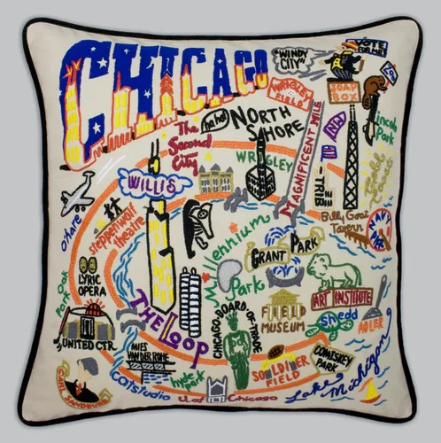 Vista 136 de Catstudio Portland (Oregon) - Almohada decorativa bordada