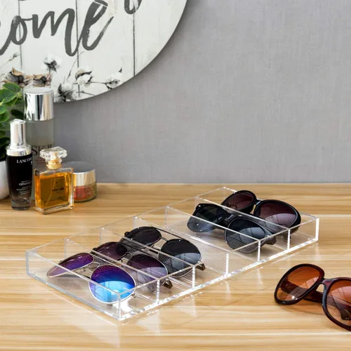 Vista 3 de MyGift Acrylic Sunglass Organizer,Glasses Holder,Sunglass Holder,Eyeglass Case Storage,Display Tray Drawer,Eyewear, Jewelry, Makeup