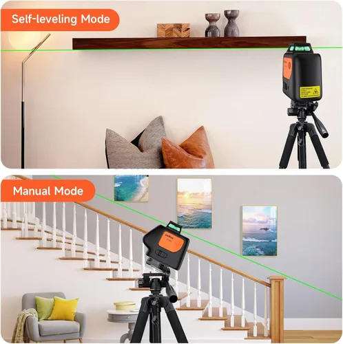 Vista 3 de DOVOH Nivel láser de punto de plomada con trípode, 360 grados, PV-360G-KIT