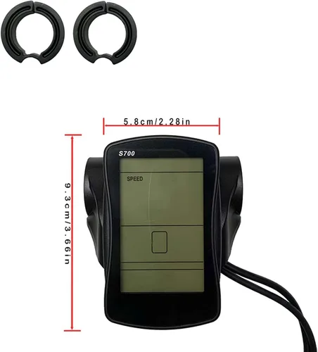Vista 5 de S700 Electric Bike LCD Display Meter E-Bike Display Screen 36V/48V Electric Bike Computer Conversion Accessories for Electric Scooter