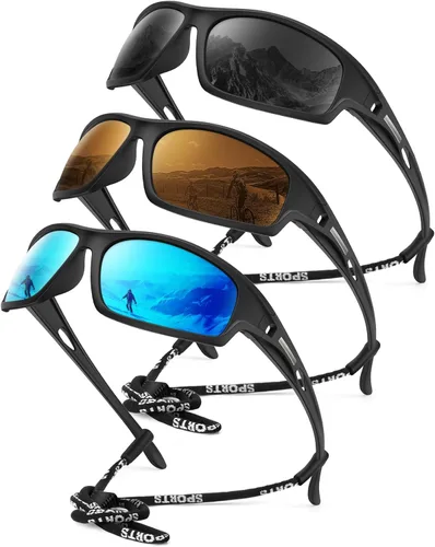Vista 39 de KALIYADI 4 Pack Polarized Sunglasses-Men Sports Sun-glasses: Mens Sunglasses UV Protection for Fishing Driving Cycling