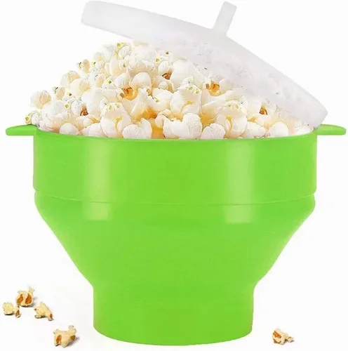 Vista 7 de The Original Popco - Popco - Palomitas de maíz de silicona para microondas con asas, tazón plegable sin BPA y apto para lavavajillas