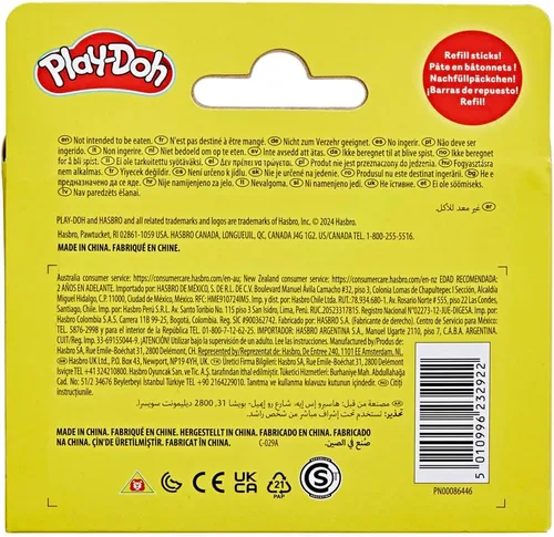 Vista 4 de Play-Doh Essential Colors - Paquete de 10 varillas de recambio, ideales para aulas y recuerdos de fiesta, juguetes de artes y manualidades
