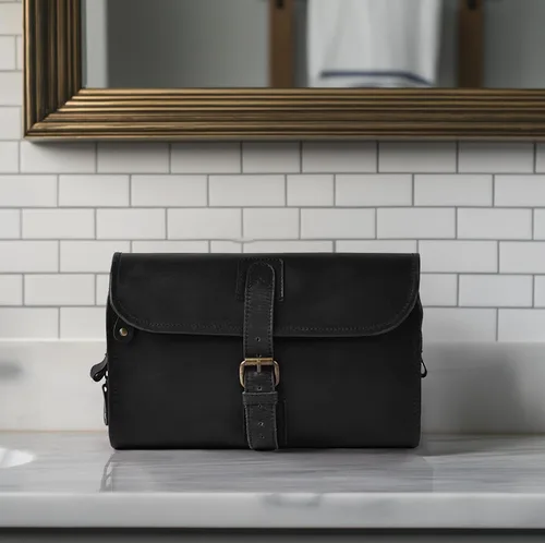 Vista 7 de LEATHER VILLAGE DOPP-3, Negro