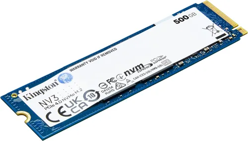 Vista 2 de Kingston NV3 500GB M.2 2280 NVMe SSD PCIe 4.0 Gen 4x4 Hasta 5000 MB/s SNV3S/500G