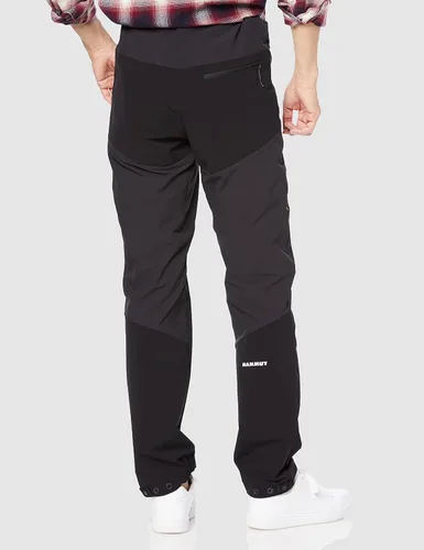 Vista 2 de Mammut Courmayeur Softshell-Pantalones para hombre, Negro, 34 normal