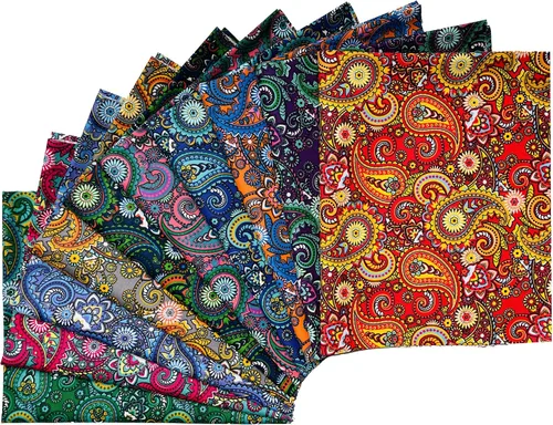 Vista 12 de Paquetes de tela de algodón acolchado de 18 x 22 pulgadas para coser, 10 unidades de flores blancas y negras Floral blanco y negro