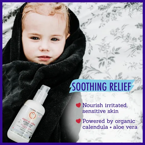 Vista 4 de California Baby Loción sin perfume súper sensible Hidratante 100% a base de plantas Loción para bebé para recién nacido Loción hipoalergénica