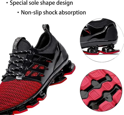 Vista 4 de SKDOIUL - Tenis deportivos para hombre, transpirables, de malla, modernos, para correr en senderos