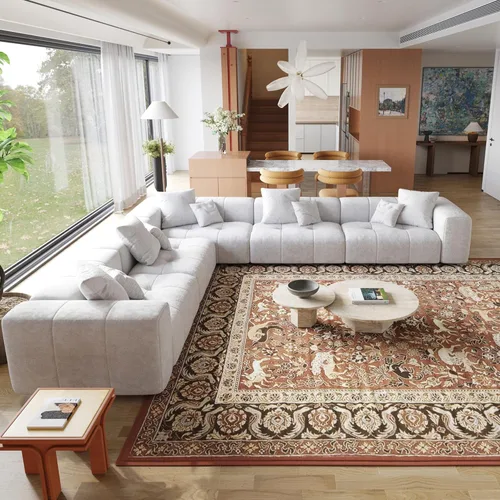 Vista 18 de JACH Sofás seccionales de 2 plazas, sofá moderno de oficina, sofá modular de dos plazas, sofá cama acogedor para apartamento, dormitorio, sala