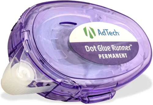 Vista 4 de AdTech Dot Glue Runner-Case Pack, PURPLE 12 Pack