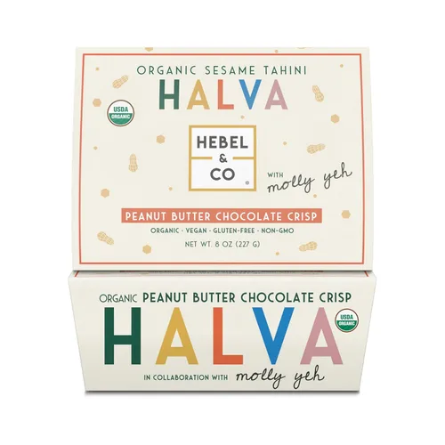 Vista 8 de HEBEL & CO Paquete de 3 trozos de chocolate Halva Certificado USDA orgánico, sin gluten, Kosher y vegano, 8 onzas cada uno