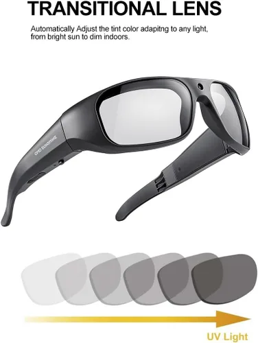 Vista 3 de OhO Gafas Inteligentes, Gafas de Sol Deportivas con Cámara HD y Memoria Integrada de 32GB, Gafas de Sol UV400 para Deportes al Aire Libre