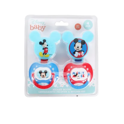 Vista 7 de Disney Cudlie Mickey Mouse - Paquete de 4 Chupones para Bebé Niño con Estampado de Gran Estrella