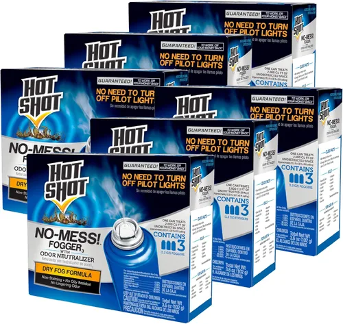 Vista 16 de Hot Shot ¡No-Mess! Nebulizador con Neutralizador de Olores 3 Unidades - Latas de 1.2 Onzas, Mata Insectos Ocultos, No Necesita Apagar las Luces