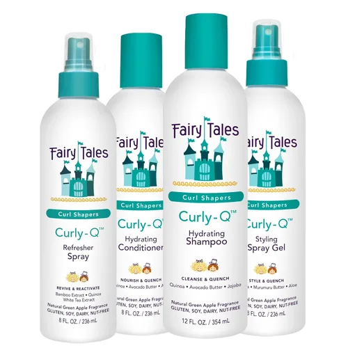 Vista 9 de Fairy Tales Curly Q - Champú hidratante para niños de 12 onzas y acondicionador de 8 onzas, sin parabenos, sulfatos, gluten y nueces, para todo tipo