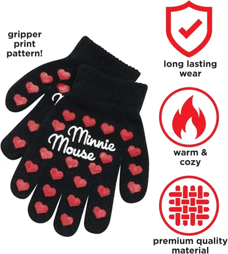 Vista 3 de Disney Conjunto de gorro y guantes de invierno de Minnie Mouse para niñas niñasniñas