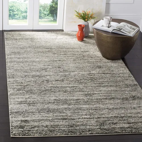 Vista 23 de SAFAVIEH Retro Collection - Alfombra de pasillo de 2 pies 3 pulgadas x 7 pies, marfil y gris, diseño abstracto moderno, no desprende pelusa