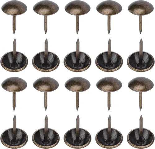Vista 37 de MroMax 120 tachuelas de clavos para tapicería de 0.47 pulgadas de diámetro, hierro de estilo vintage, de metal, redondos, de 0.67 pulgadas de altura