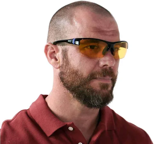 Vista 2 de VITENZI Gafas de visión nocturna para hombres y mujeres, antirreflejos, seguridad para conducción nocturna, lentes de sol tintados amarillos HD Roma