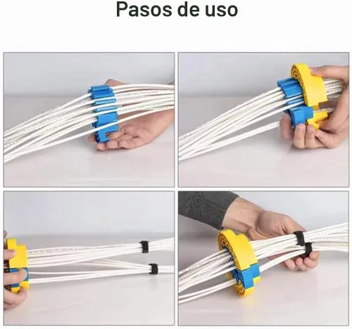 Vista 3 de Herramienta organizadora de cables y peine de cables para gestión de cables de red - Kit de cableado universal de categoría 5/6 para evitar enredos