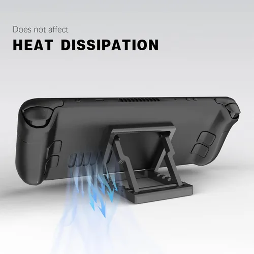 Vista 2 de Base de soporte (actualizada) compatible con Steam Deck, Switch Oled Lite, Logitech G Cloud, base de escritorio antideslizante ajustable de cinco