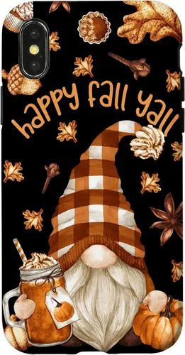 Vista 5 de Funda para iPhone 16 con diseño de especias de calabaza con diseño de gnomo de otoño