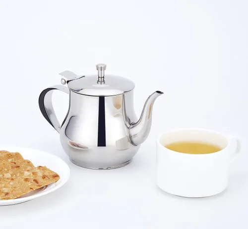 Vista 7 de SANQIAHOME Tetera pequeña de acero inoxidable de 360ml (13Oz)