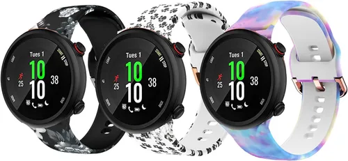 Vista 5 de Correa de reloj compatible con Forerunner 45, correas de repuesto de reloj de silicona con patrón impreso para mujeres y hombres