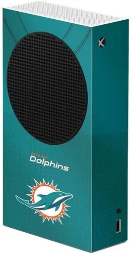 Vista 9 de Skinit Decal Gaming Skin Compatible with Xbox Series S Console - Officially Licensed NFL Miami Dolphins Black & White Design