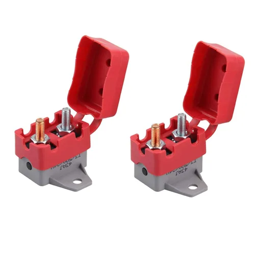 Vista 6 de ZOOKOTO Disyuntor de reinicio manual de 12 V/24 V con tapa para barco marino, cargadores de batería, camiones, autobuses, coches eléctricos, motores