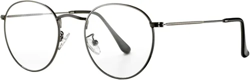 Vista 11 de HJSTES - Gafas redondas con filtro de luz azul para hombres y mujeres, estilo retro, con lente transparente y marco metálico