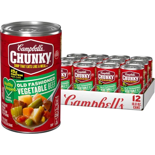 Vista 14 de Sopa Chunky de Campbell’s, sopa abundante de ternera y cebada, lata de 18.8 Oz