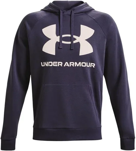 Vista 4 de Under Armour Rival - Sudadera con capucha para hombre, con logotipo grande Rival Fleece